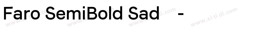 Faro SemiBold Sad下载字体转换